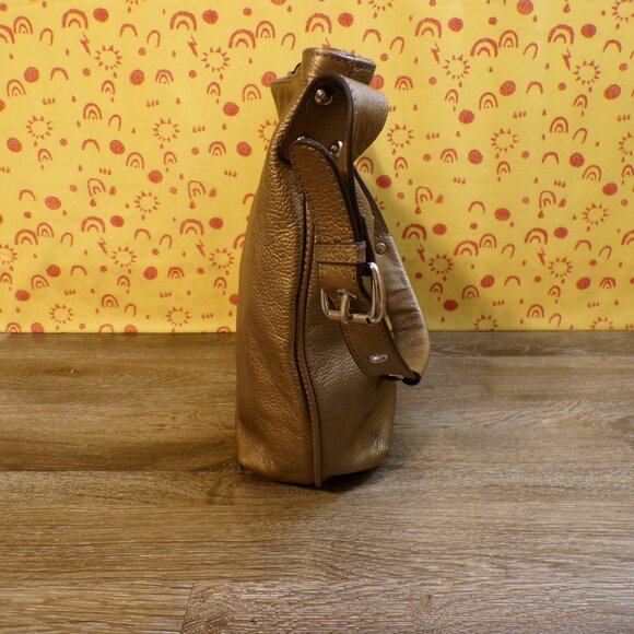 TIGNANELLO NWT Women's Leather Brass Pebble Large Bucket Style Purse - Picture 4 of 14